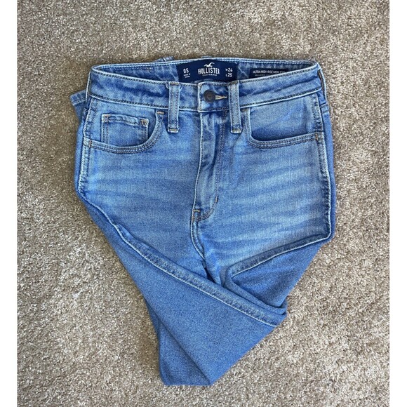 Hollister Ultra High Rise Mom Jeans Vintage Stretch 24x25 0S - Picture 3 of 7